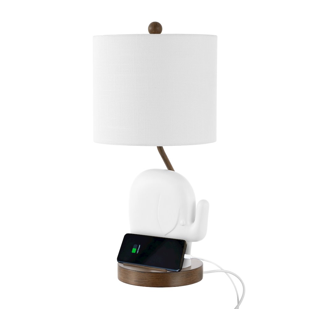 Ellie Bohemian Designer Iron/Resin Elephant Led Kids' Table Lamp. Picture 2