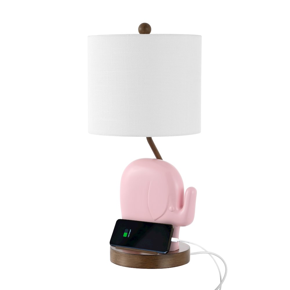 Ellie Bohemian Designer Iron/Resin Elephant Led Kids' Table Lamp. Picture 2