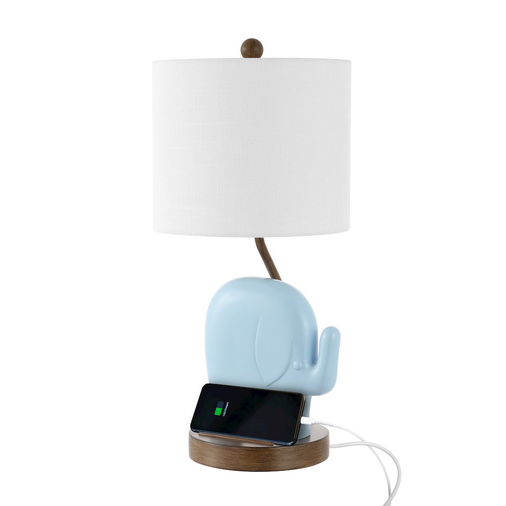 Ellie Bohemian Designer Iron/Resin Elephant Led Kids' Table Lamp. Picture 2