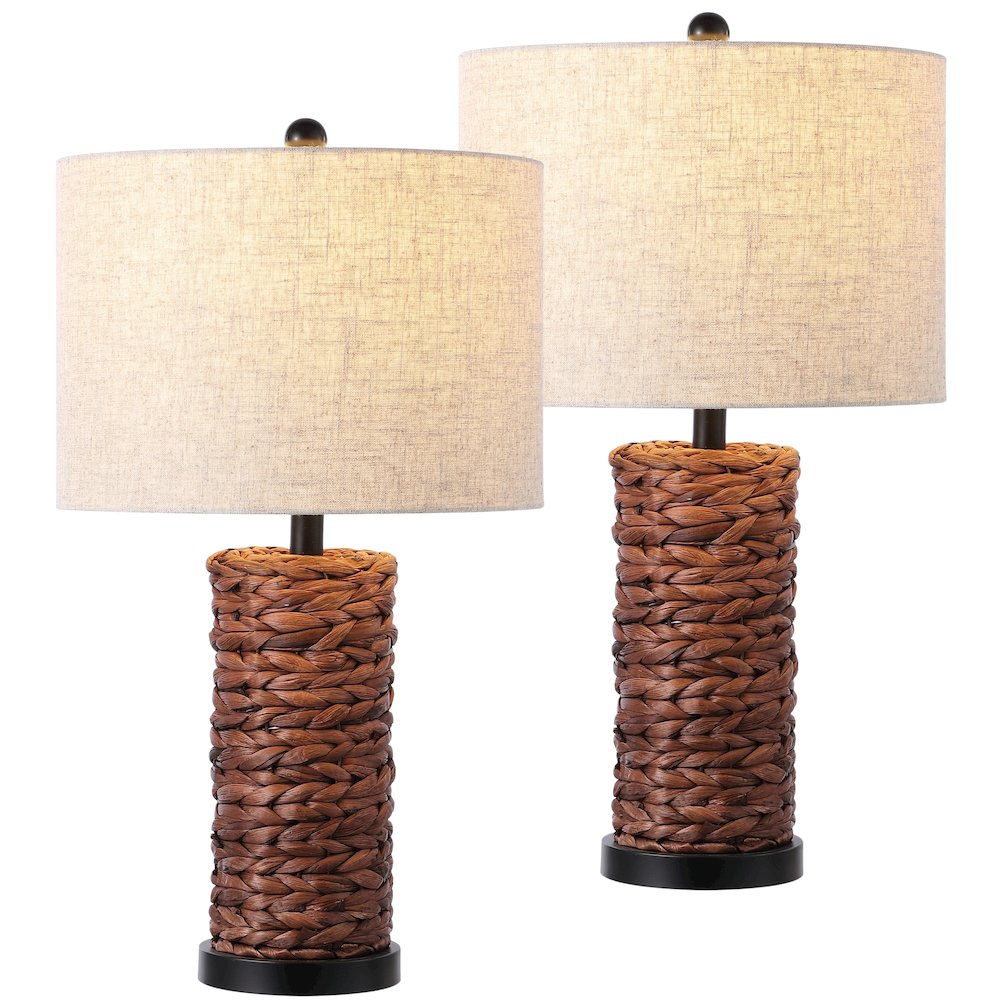Elicia Coastal Water Hyacinth Led Table Lamp. Picture 1