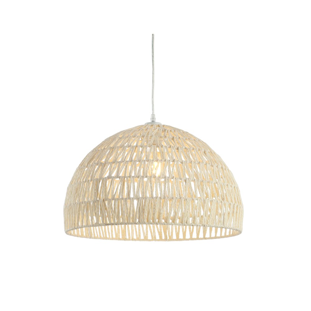 Campana Bohemian Modern Woven Rattaniron Led Pendant. Picture 8