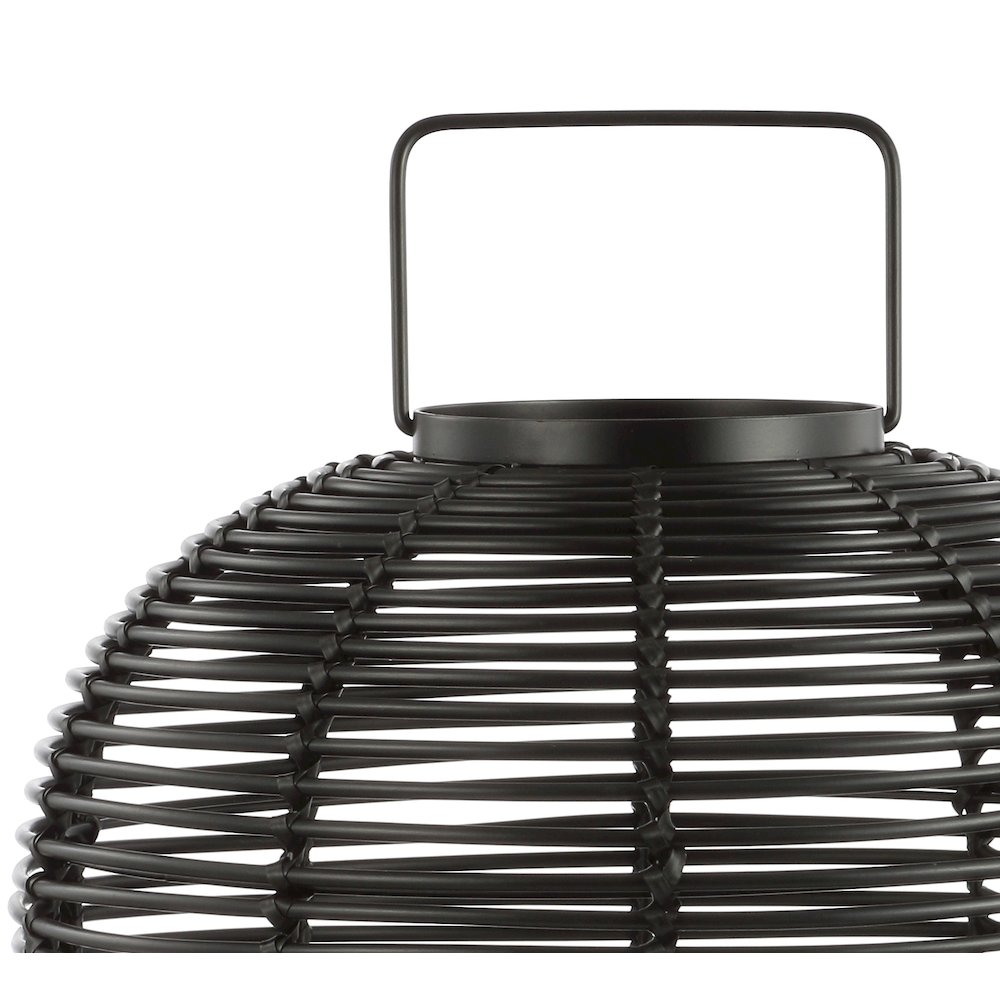 Kandella Outdoor Woven Oval Asian Led Lantern. Picture 3