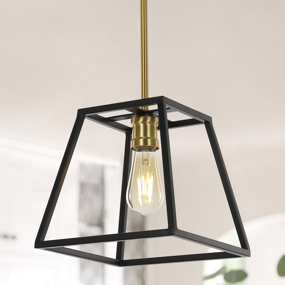 Lloyd Farmhouse Industrial Iron Led Pendant. Picture 10