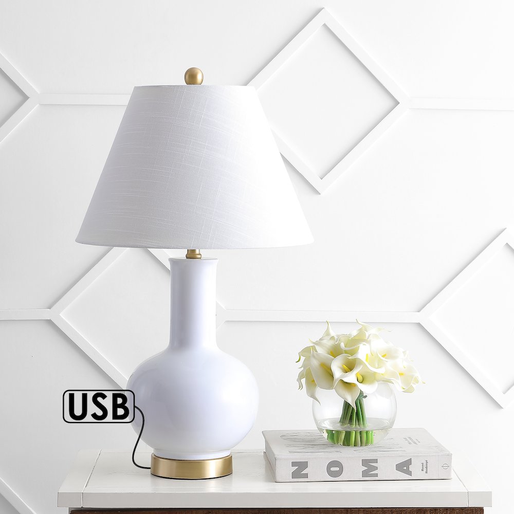 Han Ceramiciron Contemporary Usb Charging Led Table Lamp. Picture 9