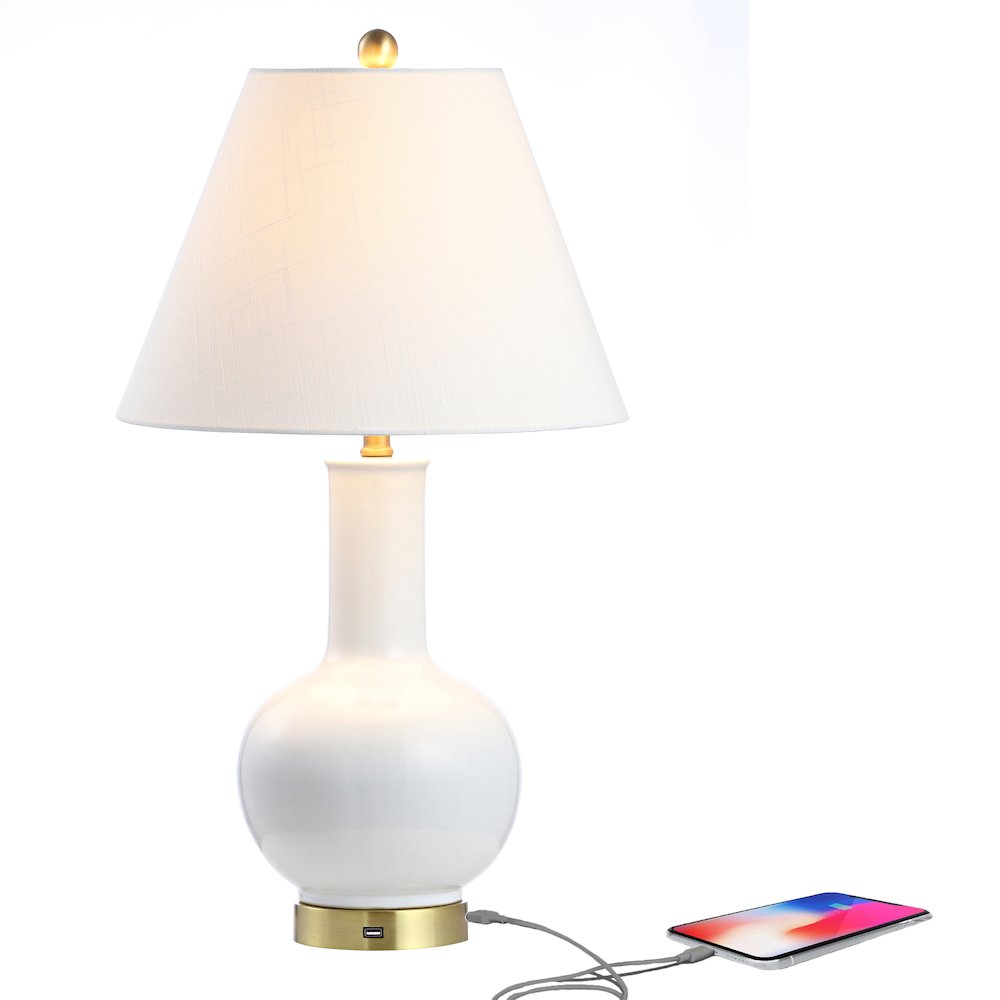 Han Ceramiciron Contemporary Usb Charging Led Table Lamp. Picture 1