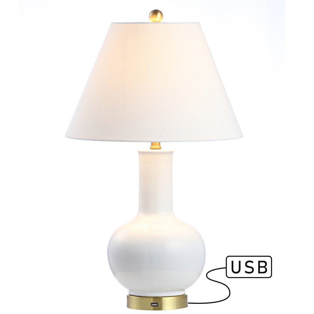 Han Ceramiciron Contemporary Usb Charging Led Table Lamp. Picture 7