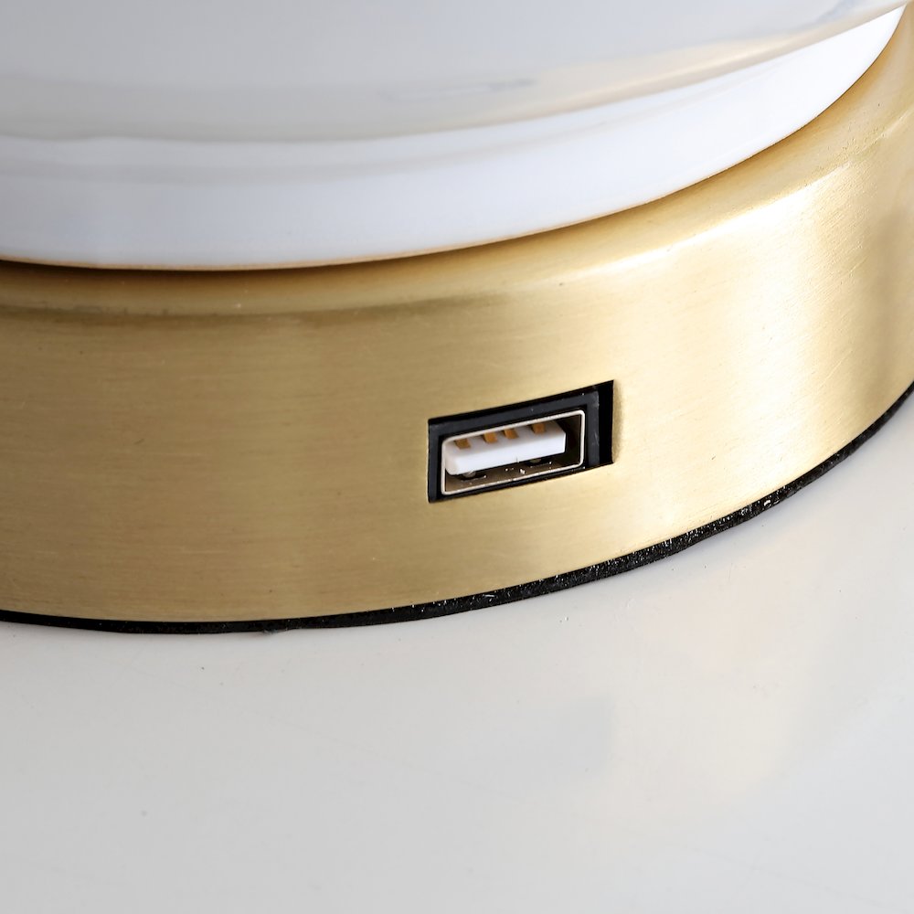 Han Ceramiciron Contemporary Usb Charging Led Table Lamp. Picture 5