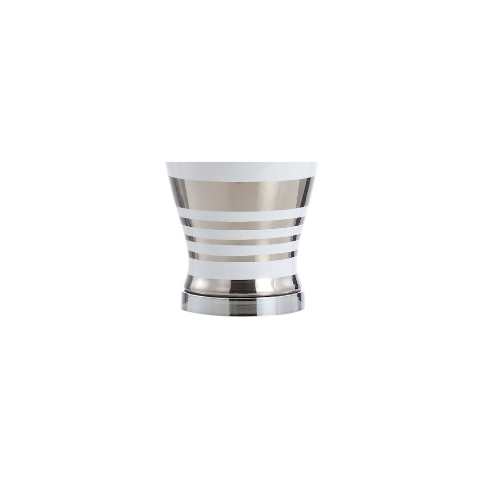 Zilar Striped Ceramiciron Classic Modern Led Table Lamp. Picture 4