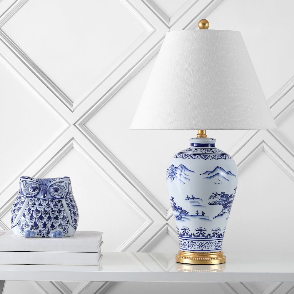 Zhou Ceramiciron Traditional Cottage Led Table Lamp. Picture 6