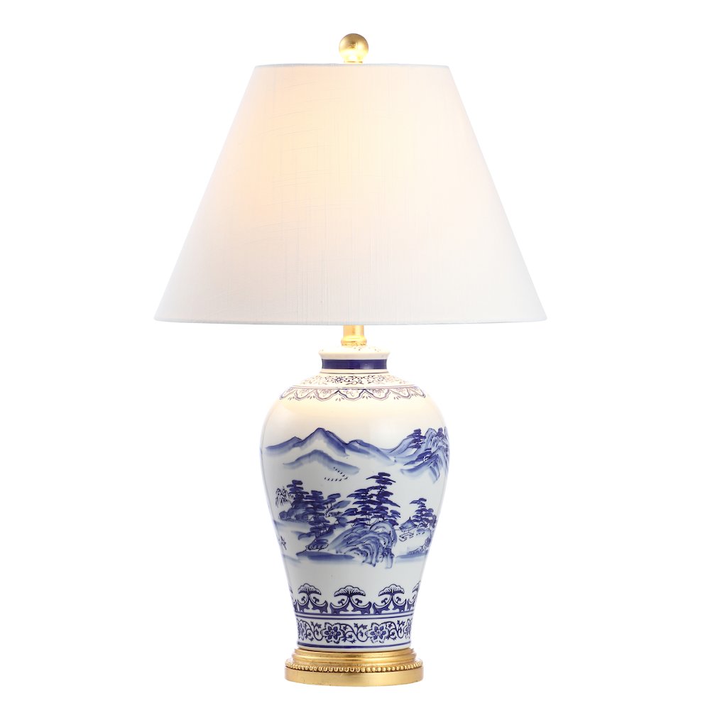 Zhou Ceramiciron Traditional Cottage Led Table Lamp. Picture 1