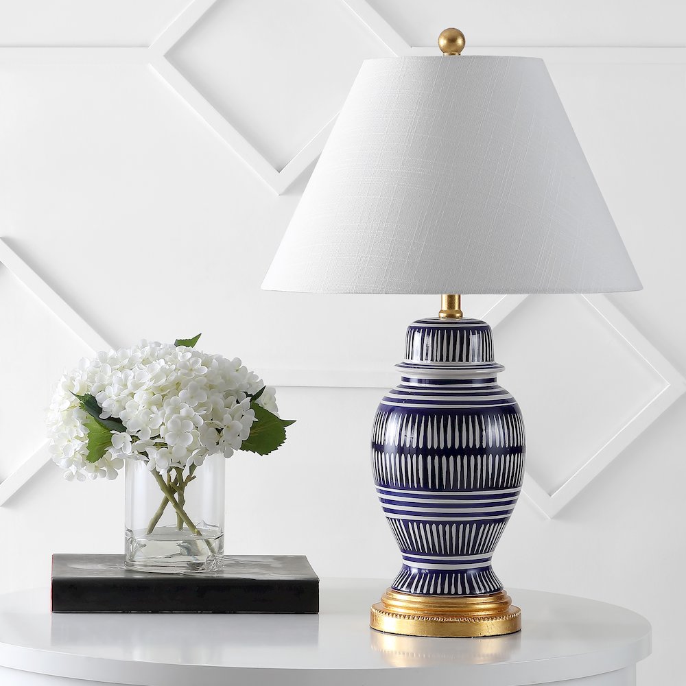 Reed Ceramiciron Modern Coastal Led Table Lamp. Picture 6
