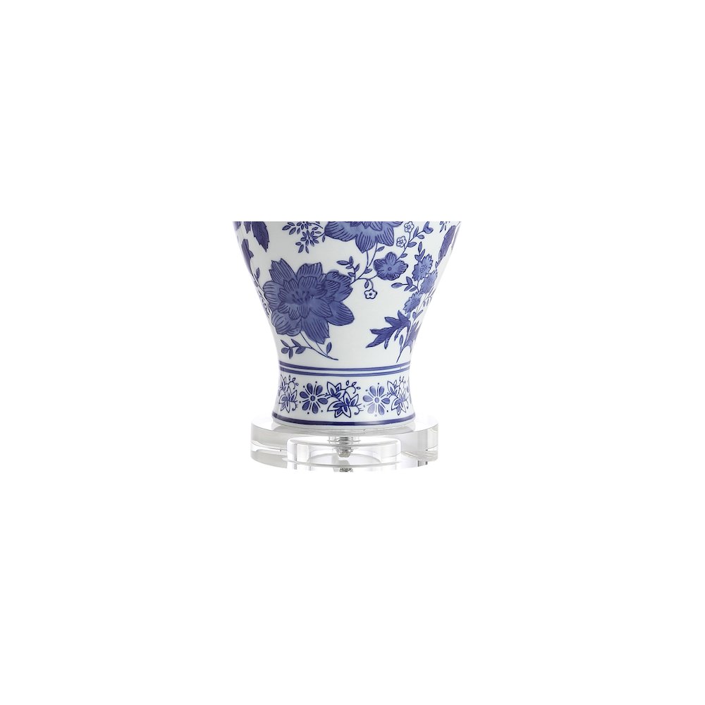 Song Ceramiccrystal Chinoiserie Floral Led Table Lamp. Picture 4