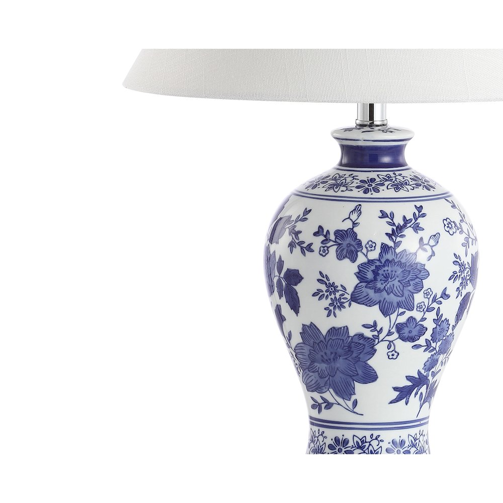 Song Ceramiccrystal Chinoiserie Floral Led Table Lamp. Picture 3