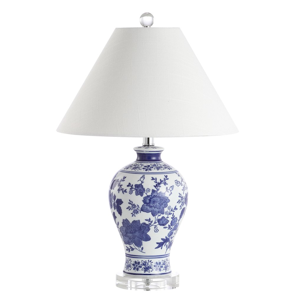Song Ceramiccrystal Chinoiserie Floral Led Table Lamp. Picture 2