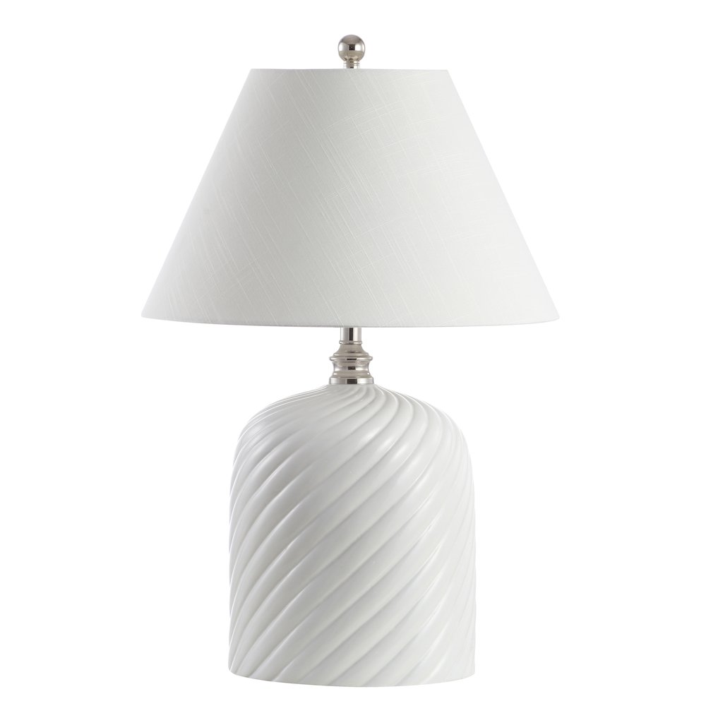 Serge Swirl Ceramic Bohemian Glam Led Table Lamp. Picture 2