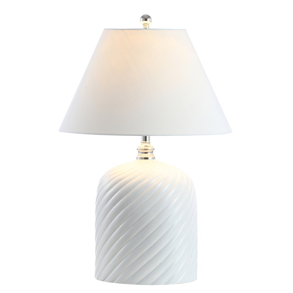 Serge Swirl Ceramic Bohemian Glam Led Table Lamp. Picture 1