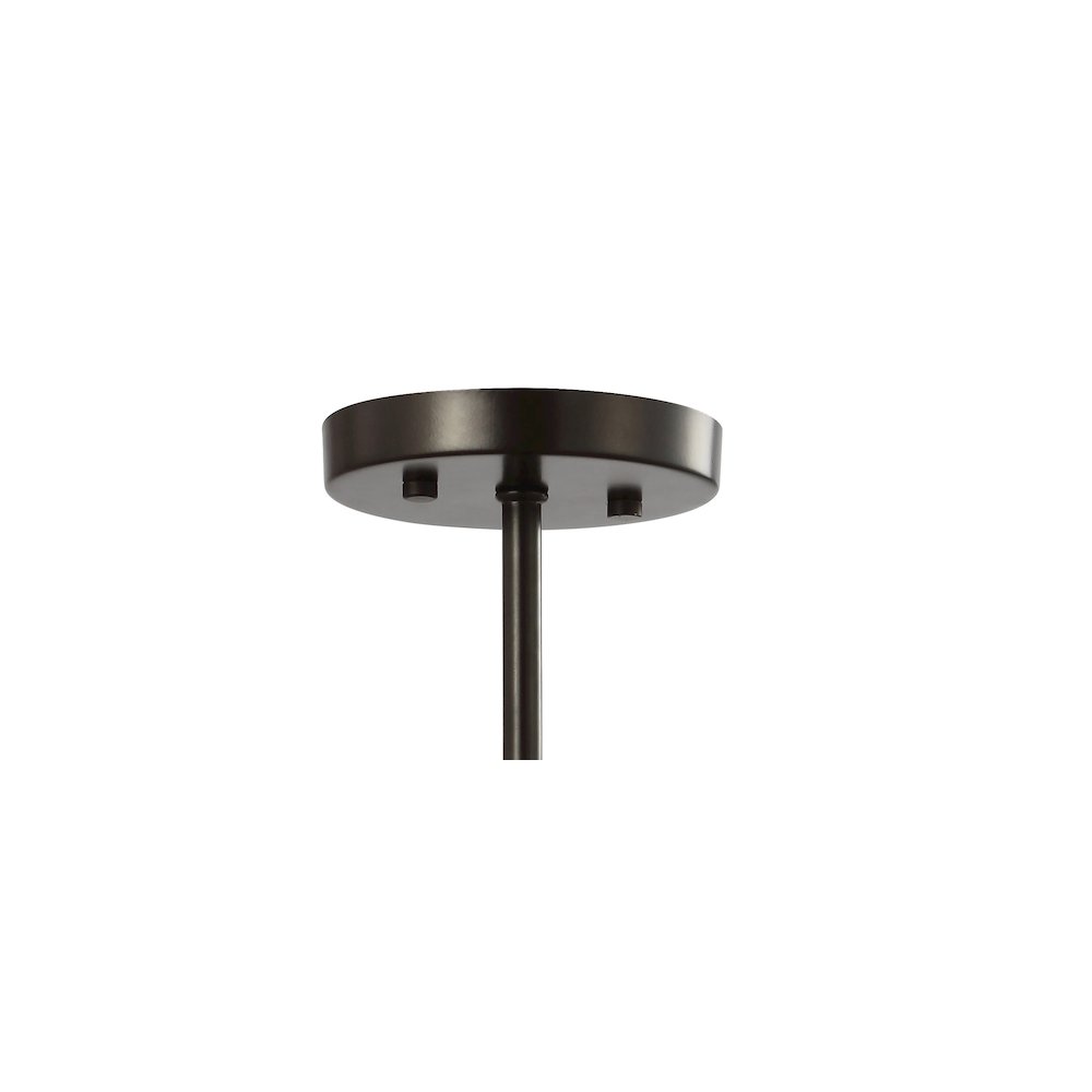 Hampdon Iron/Glass Modern Drum Led Flush Mount. Picture 4
