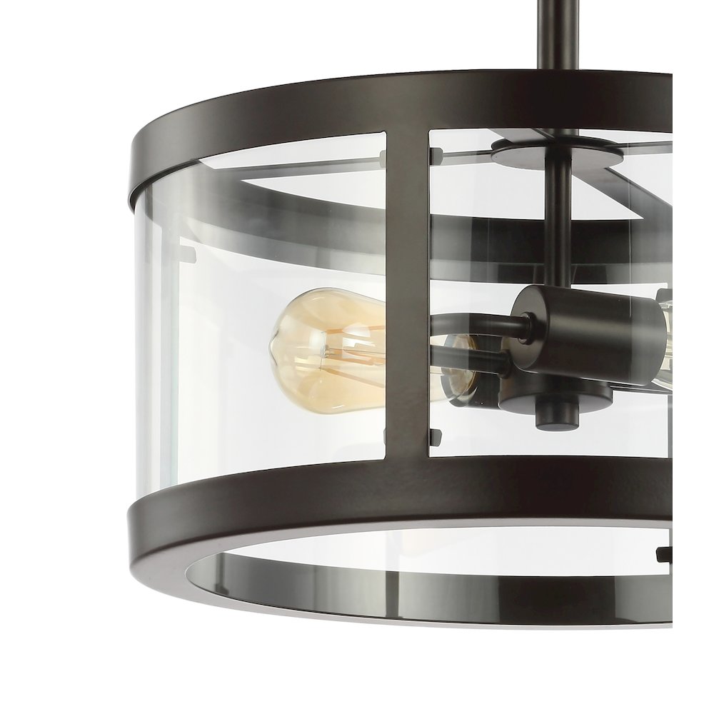 Herndon Iron/Glass Modern Led Flush Mount. Picture 3