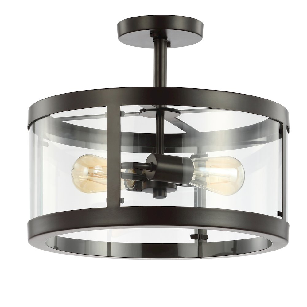 Herndon Iron/Glass Modern Led Flush Mount. Picture 2