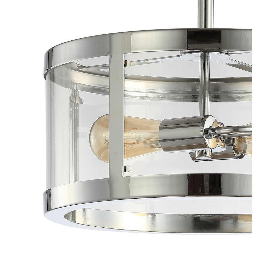 Herndon Iron/Glass Modern Led Flush Mount. Picture 3