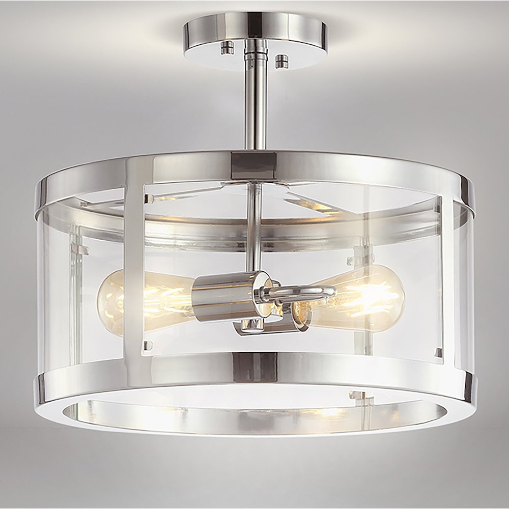 Herndon Iron/Glass Modern Led Flush Mount. Picture 7