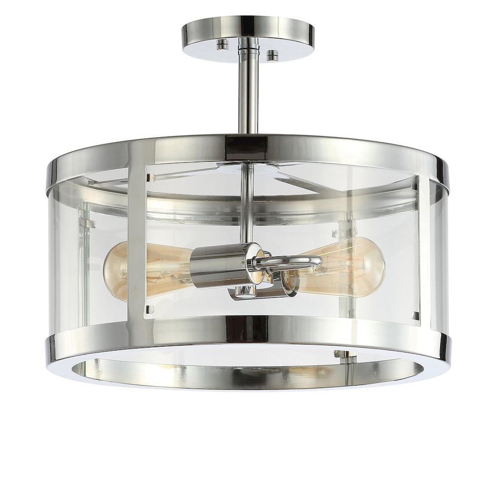 Herndon Iron/Glass Modern Led Flush Mount. Picture 2