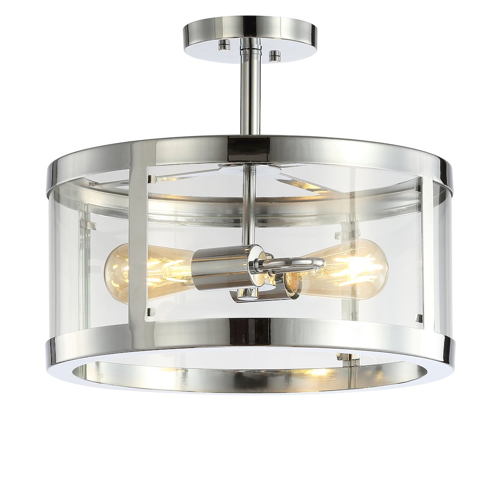 Herndon Iron/Glass Modern Led Flush Mount. Picture 1