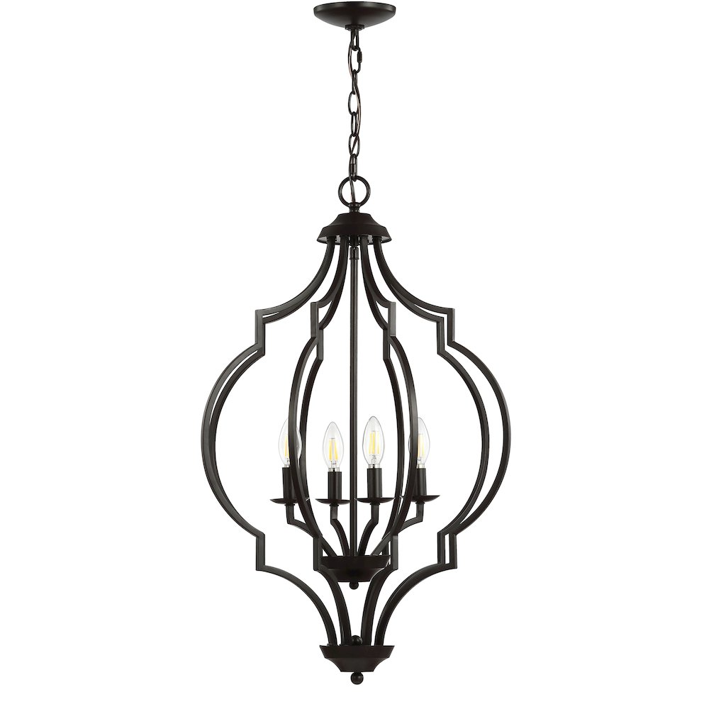 Selema Iron Adjustable Ogee Lantern Led Pendant. Picture 2
