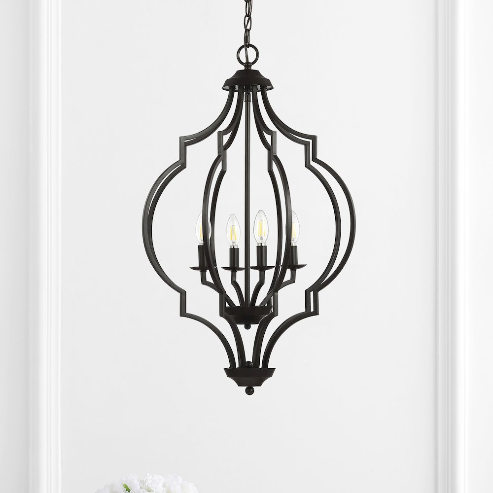 Selema Iron Adjustable Ogee Lantern Led Pendant. Picture 6