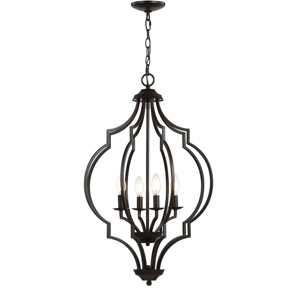 Selema Iron Adjustable Ogee Lantern Led Pendant. Picture 1