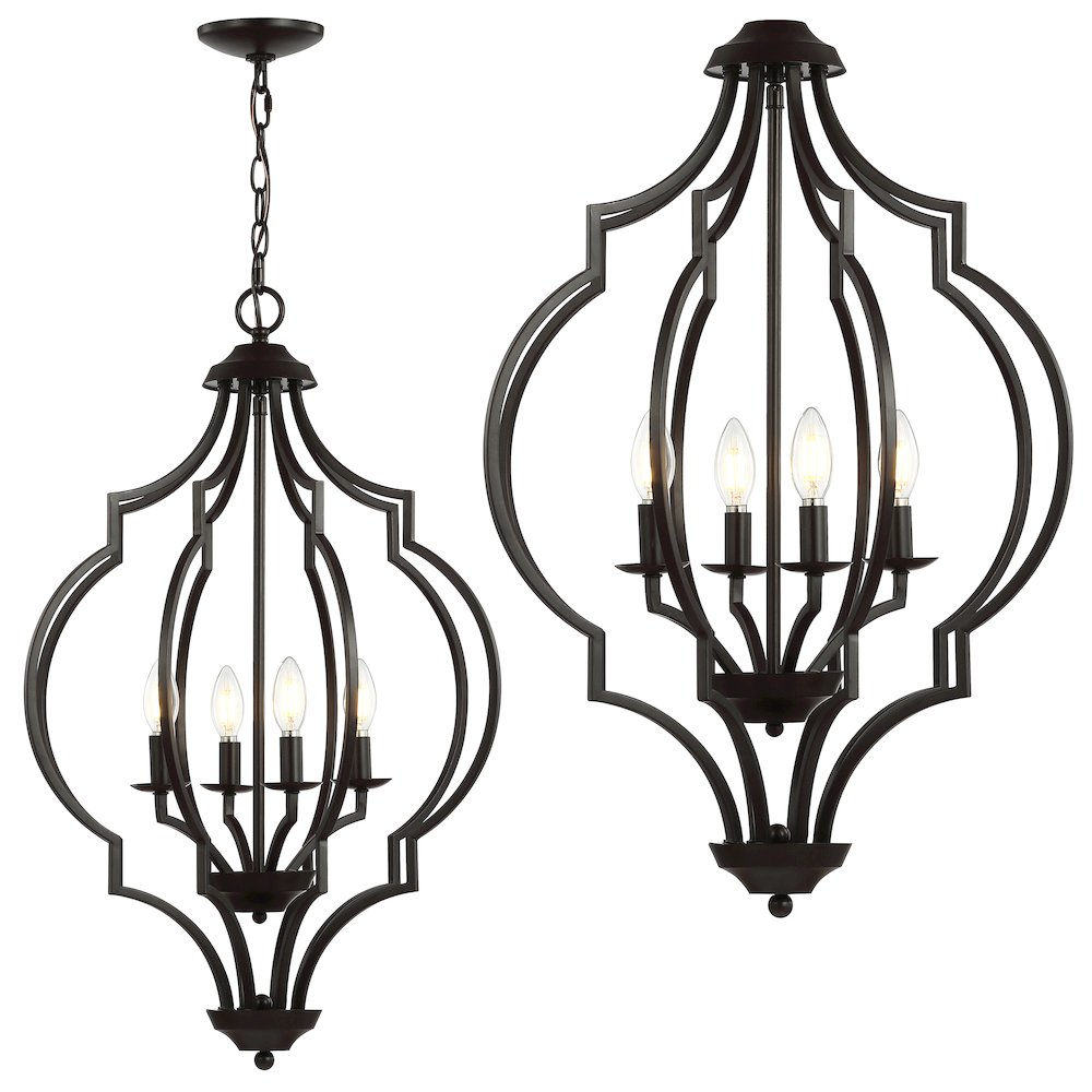 Selema Iron Adjustable Ogee Lantern Led Pendant. Picture 9