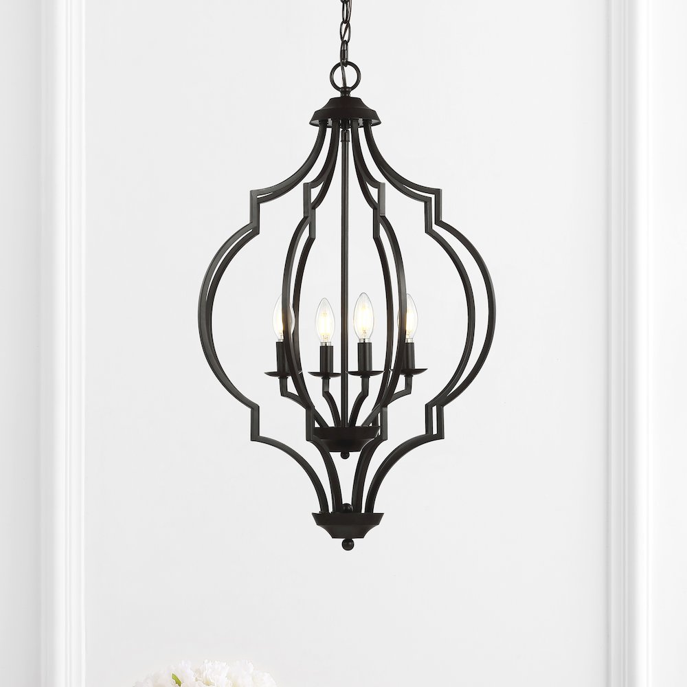 Selema Iron Adjustable Ogee Lantern Led Pendant. Picture 5