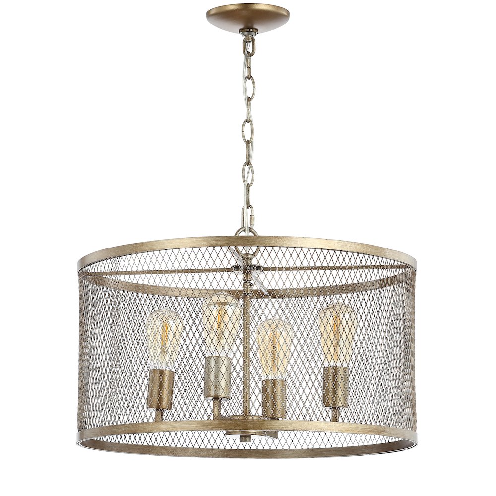 Pen Iron Adjustable Industrial Mesh Led Pendant. Picture 2