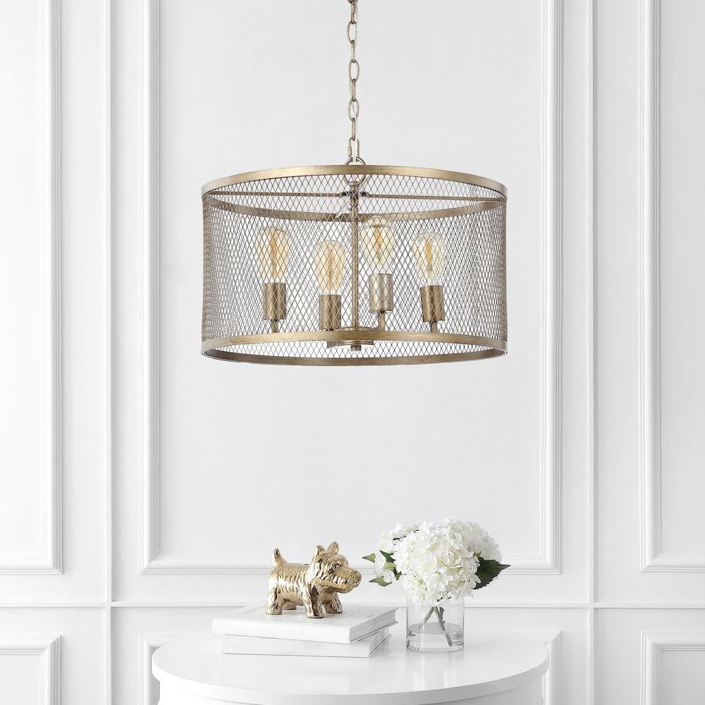 Pen Iron Adjustable Industrial Mesh Led Pendant. Picture 8
