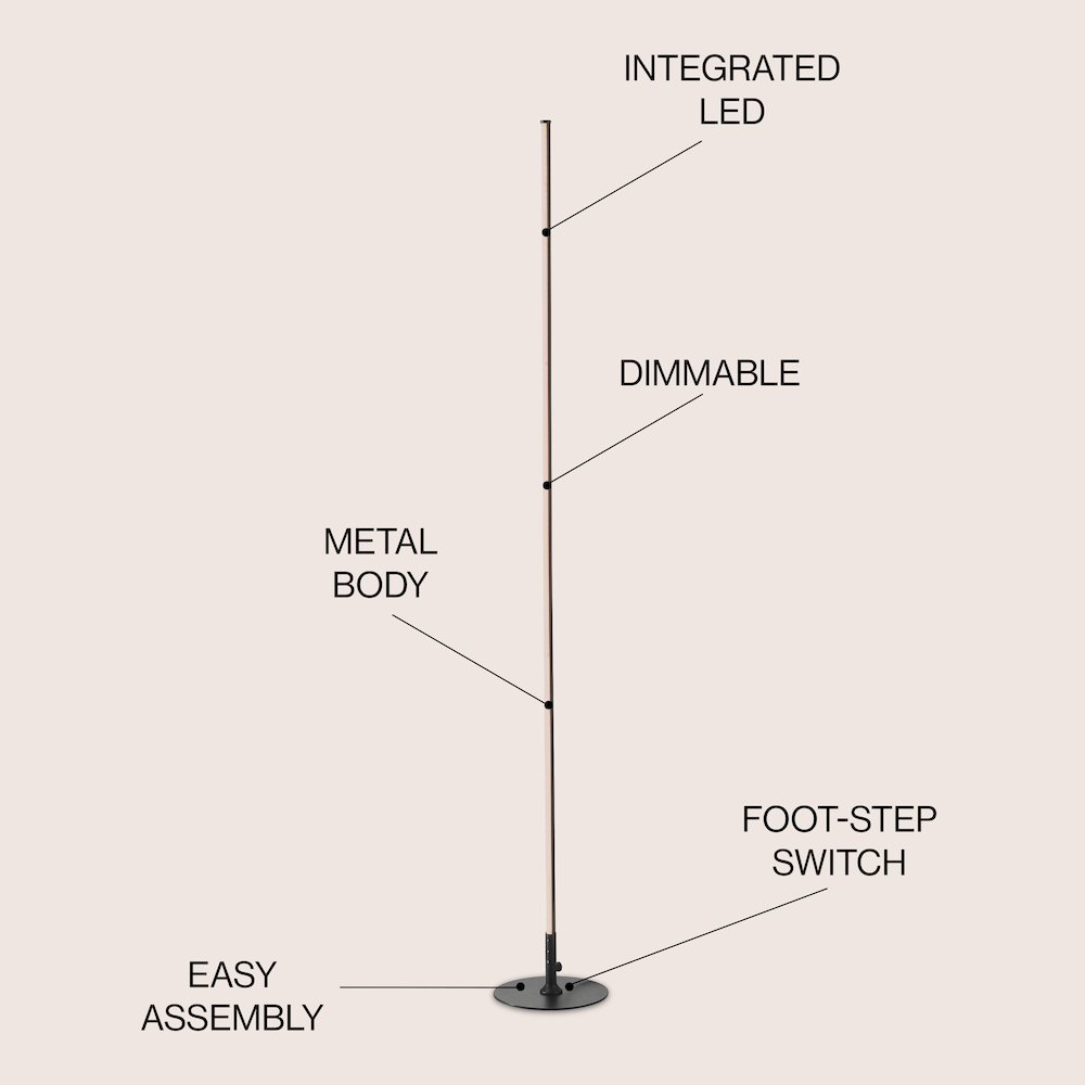 Iris Led Integrated Floor Lamp. Picture 4