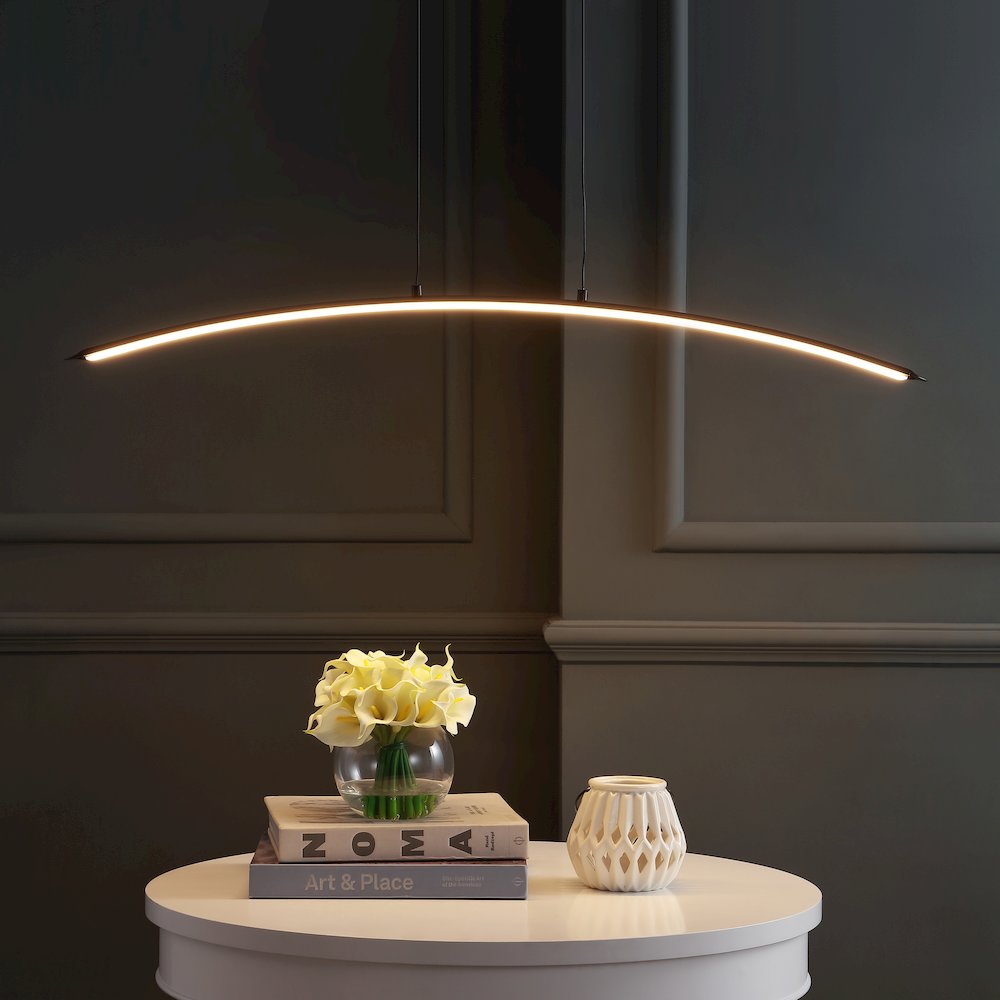 Roxanna Dimmable Adjustable Integrated Led Metal Linear Pendant. Picture 6