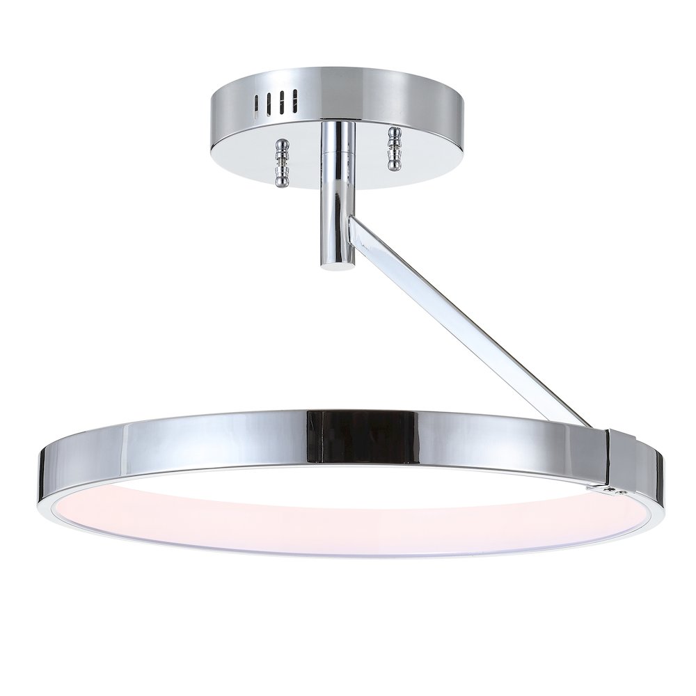 Owen Dimmable Integrated Led Metal Semi Flush Mount. Picture 1