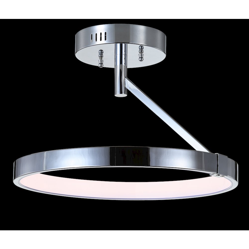 Owen Dimmable Integrated Led Metal Semi Flush Mount. Picture 3