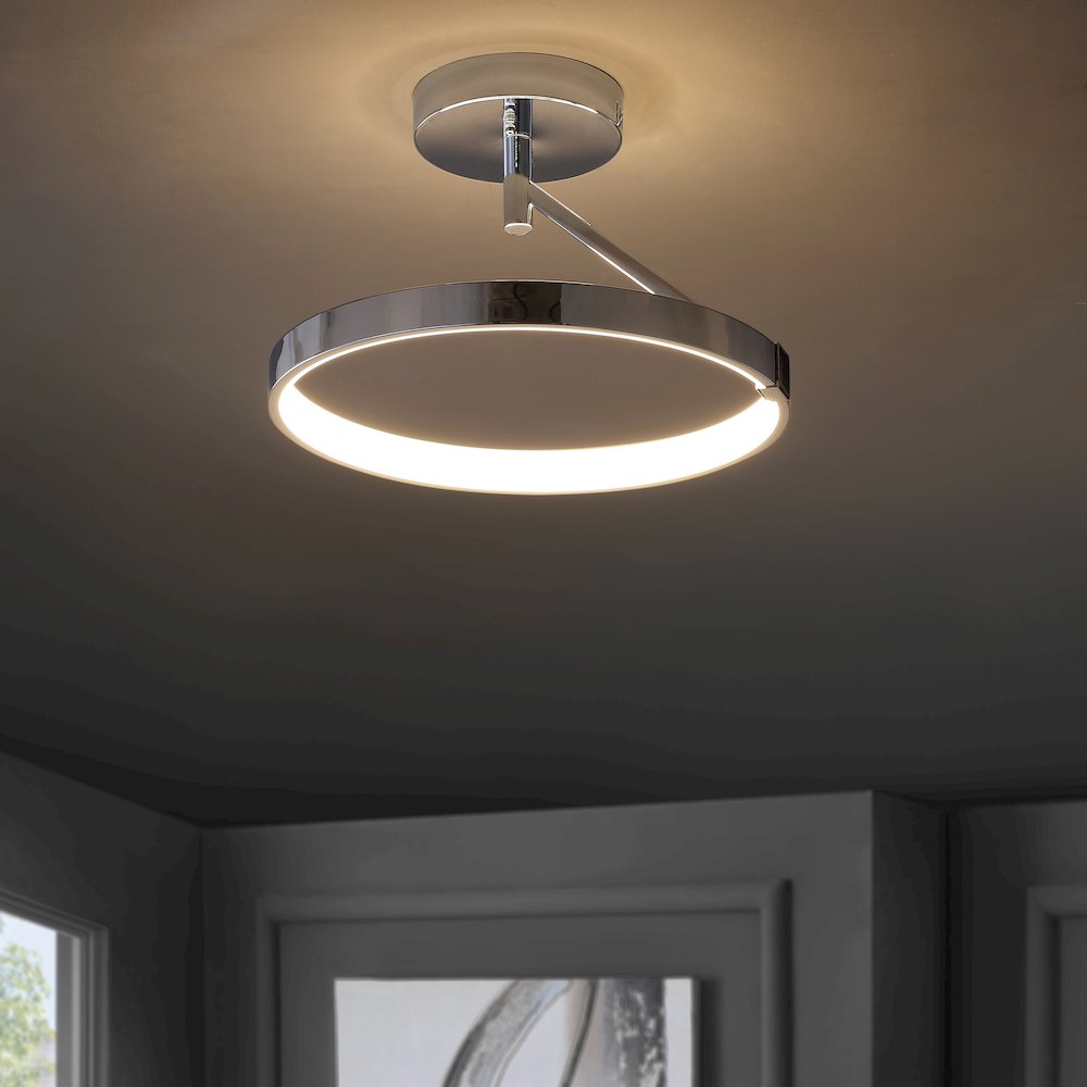 Owen Dimmable Integrated Led Metal Semi Flush Mount. Picture 7