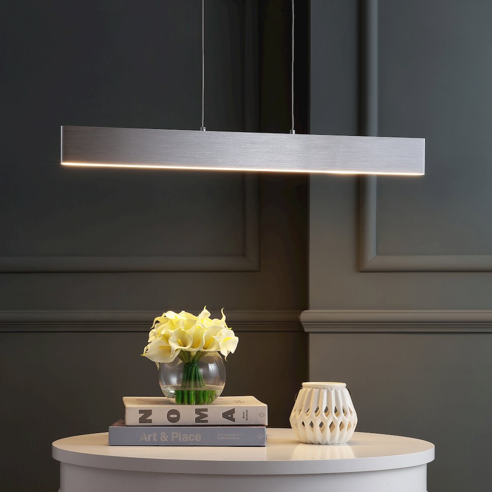 Draper Dimmable Adjustable Integrated Led Metal Linear Pendant. Picture 9
