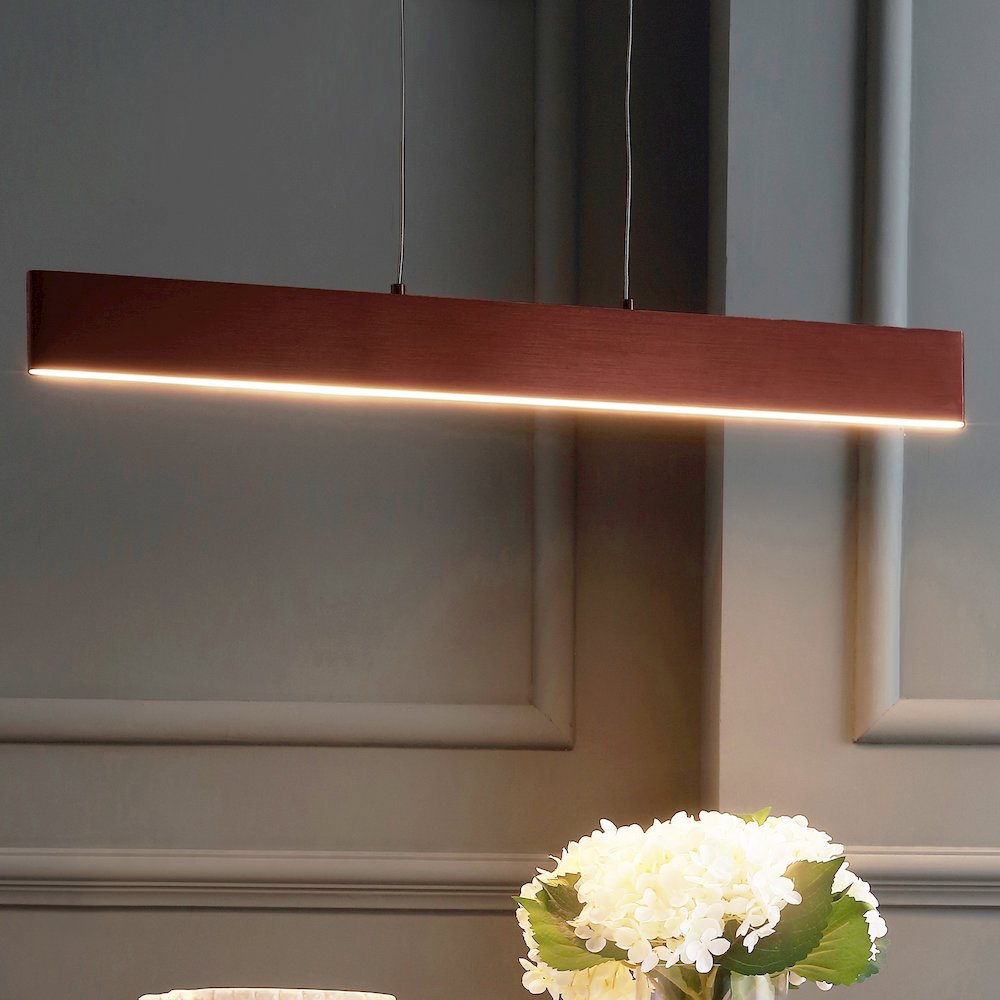 Draper Dimmable Adjustable Integrated Led Metal Linear Pendant. Picture 10