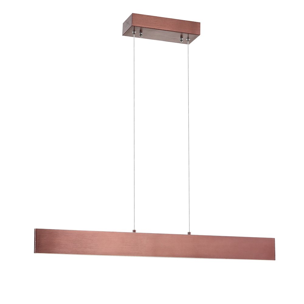 Draper Dimmable Adjustable Integrated Led Metal Linear Pendant. Picture 1