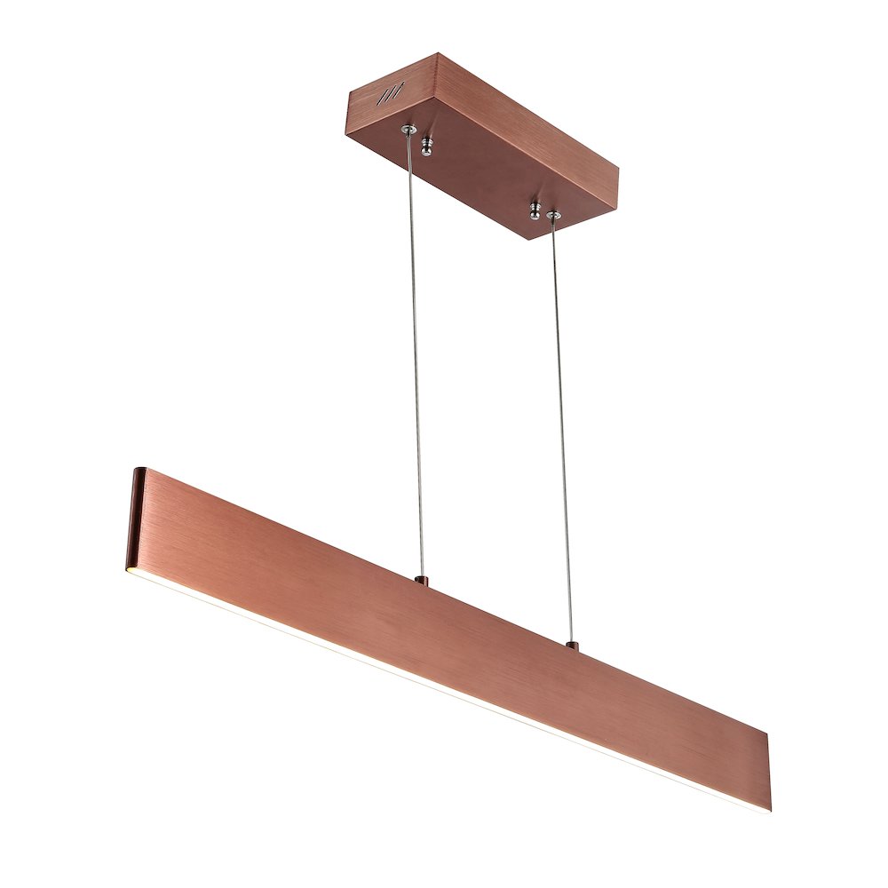 Draper Dimmable Adjustable Integrated Led Metal Linear Pendant. Picture 7