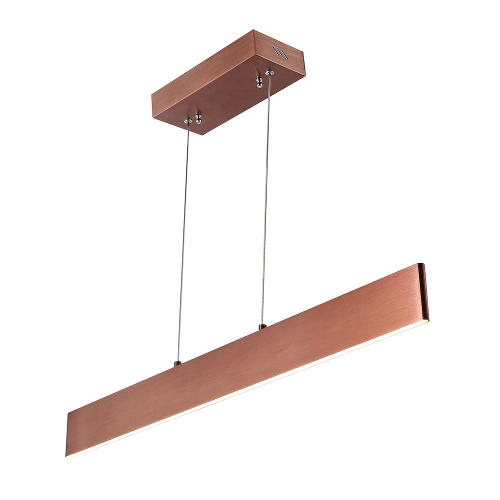Draper Dimmable Adjustable Integrated Led Metal Linear Pendant. Picture 8