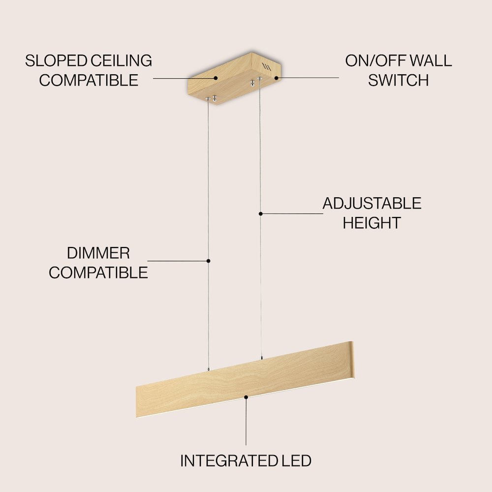 Draper Adjustable Integrated Led Metal Linear Pendant. Picture 6