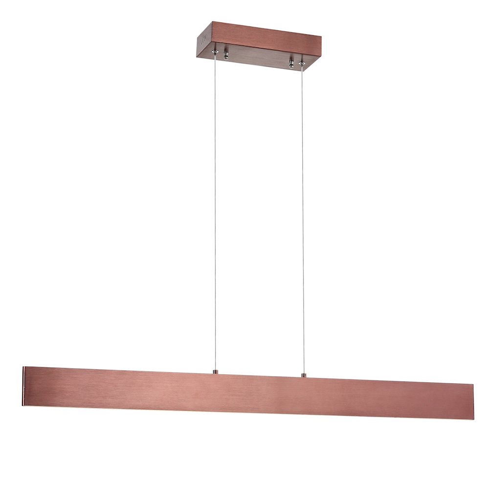 Draper Dimmable Adjustable Integrated Led Metal Linear Pendant. Picture 1