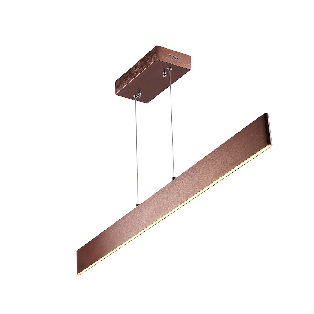 Draper Dimmable Adjustable Integrated Led Metal Linear Pendant. Picture 7