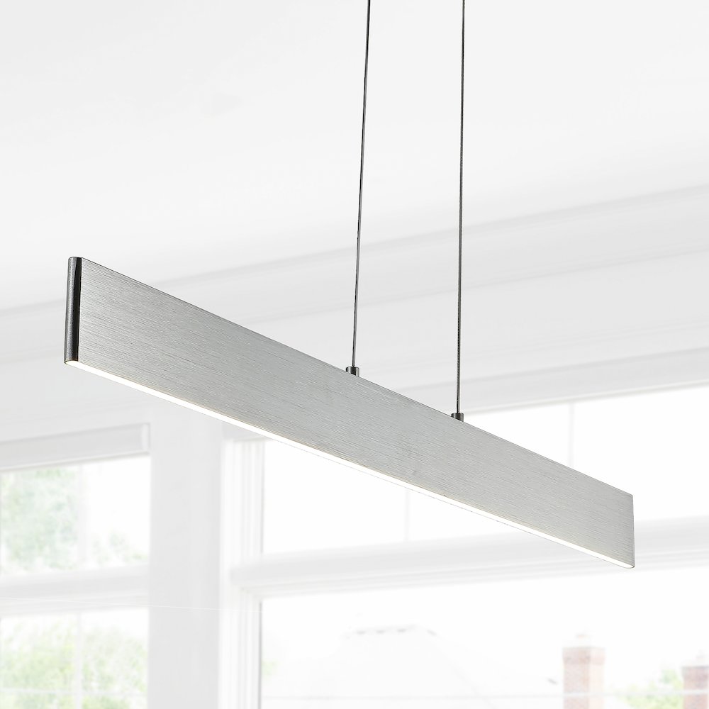 Draper Dimmable Adjustable Integrated Led Metal Linear Pendant. Picture 10