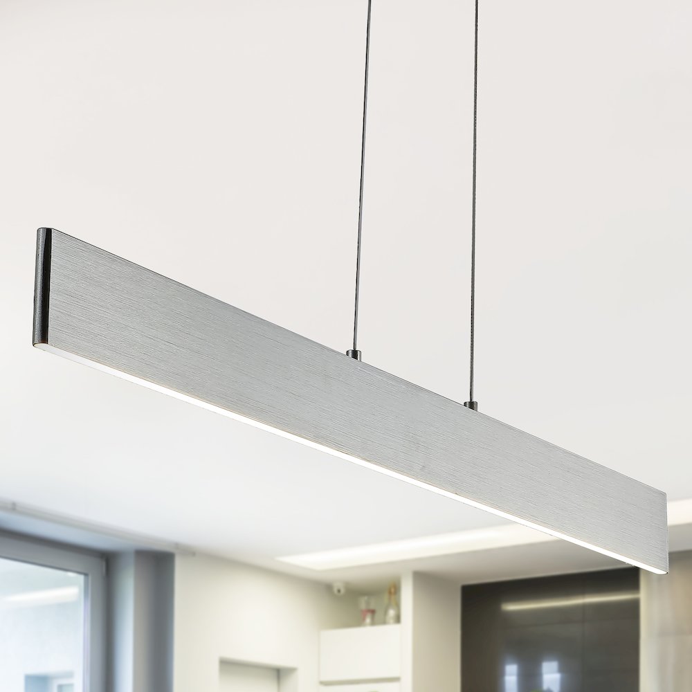 Draper Dimmable Adjustable Integrated Led Metal Linear Pendant. Picture 11