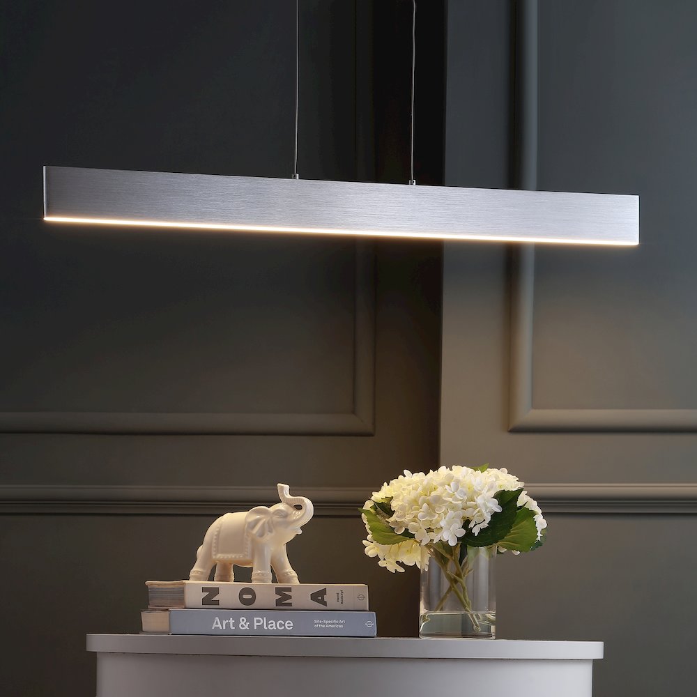 Draper Dimmable Adjustable Integrated Led Metal Linear Pendant. Picture 9